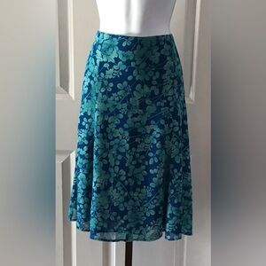 Evan-Picone Vintage Floral Blue Skirt